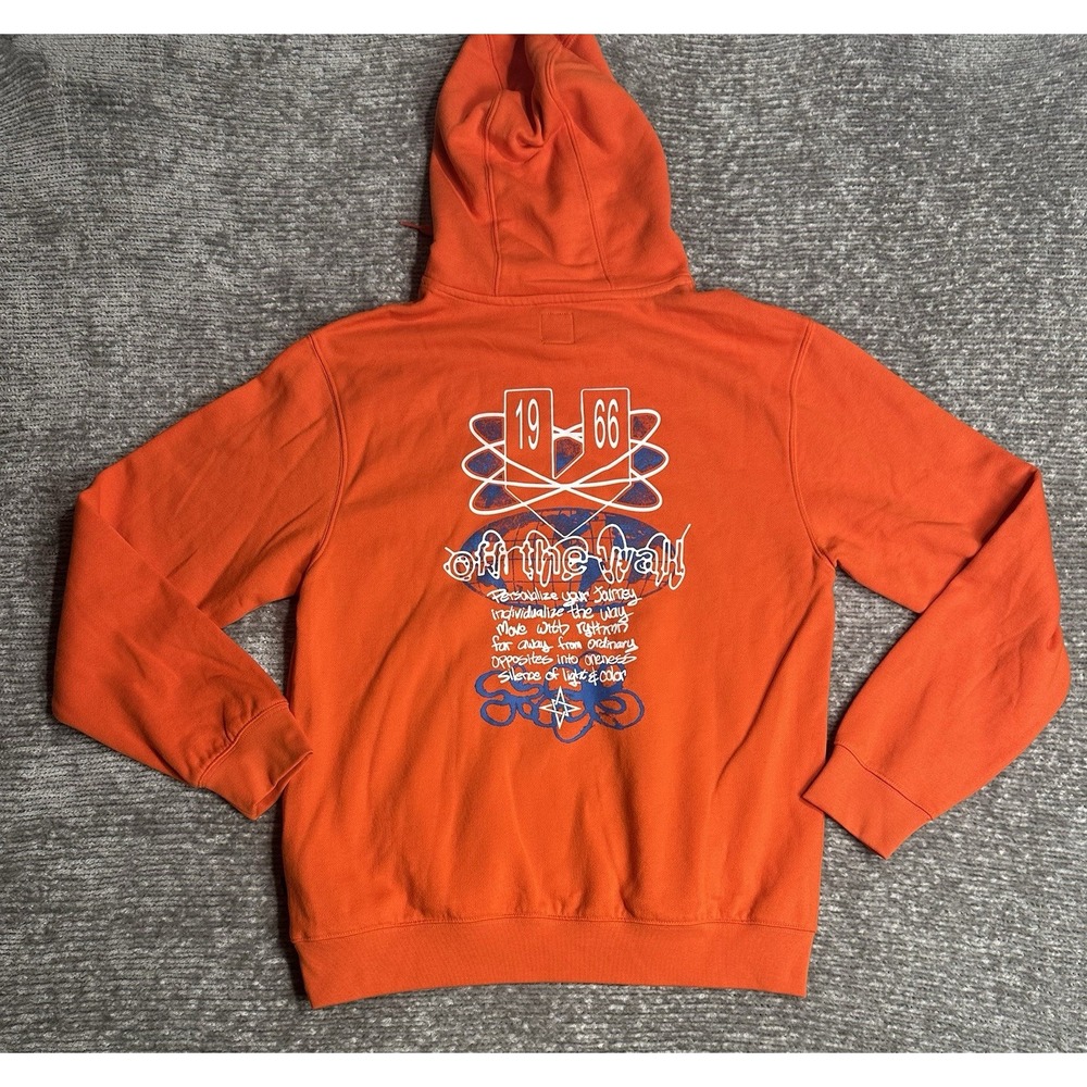 Vans Opway Pullover Hoodie Fiesta Size M New Men's Orange Medium Skater Grunge